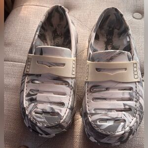 Cole Haan Gray and White Marble Rubber Loafers fits women size 7.5